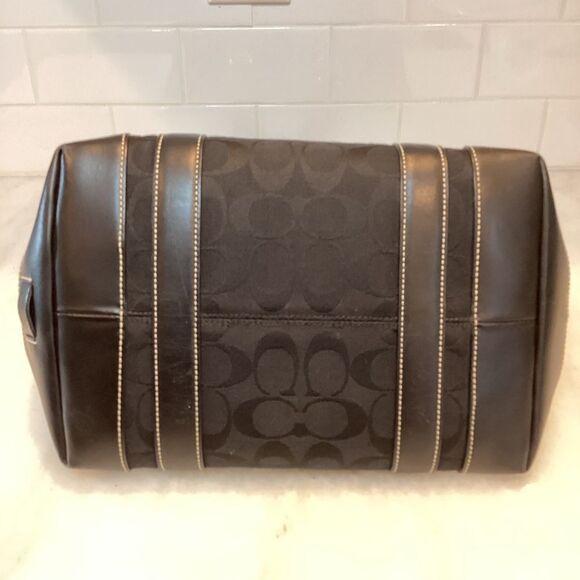 Coach 6042 Jacquard Leather Canvas Tote - Picture 7 of 13